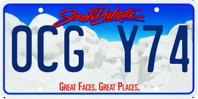 SD license plate 0CGY74