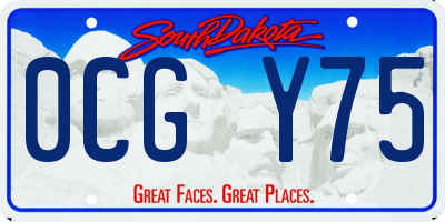 SD license plate 0CGY75