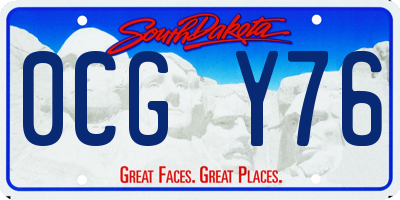 SD license plate 0CGY76