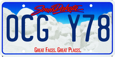 SD license plate 0CGY78