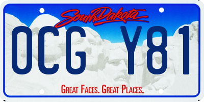 SD license plate 0CGY81