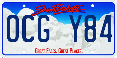 SD license plate 0CGY84
