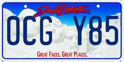 SD license plate 0CGY85