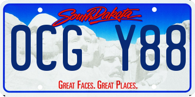 SD license plate 0CGY88