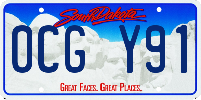 SD license plate 0CGY91