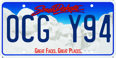 SD license plate 0CGY94
