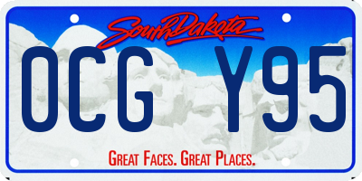 SD license plate 0CGY95