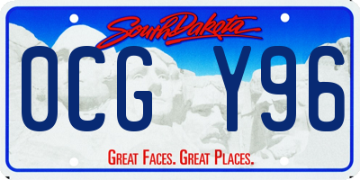 SD license plate 0CGY96