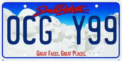 SD license plate 0CGY99