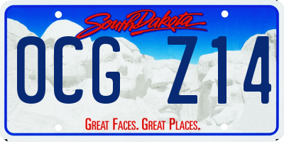 SD license plate 0CGZ14