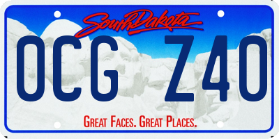 SD license plate 0CGZ40