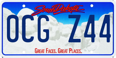 SD license plate 0CGZ44