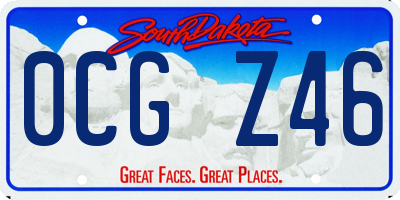 SD license plate 0CGZ46