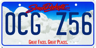 SD license plate 0CGZ56
