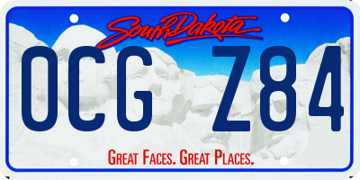 SD license plate 0CGZ84