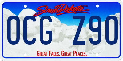 SD license plate 0CGZ90