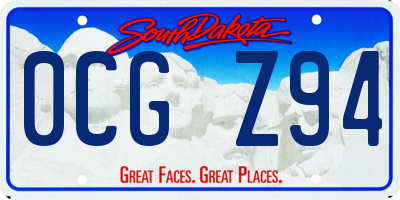 SD license plate 0CGZ94