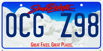 SD license plate 0CGZ98