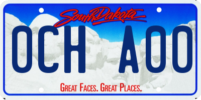 SD license plate 0CHA00