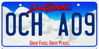 SD license plate 0CHA09