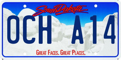 SD license plate 0CHA14