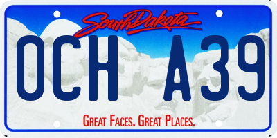 SD license plate 0CHA39