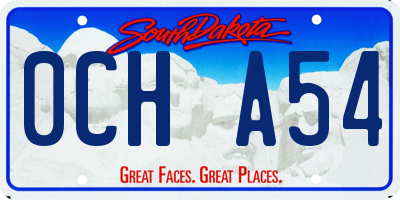SD license plate 0CHA54