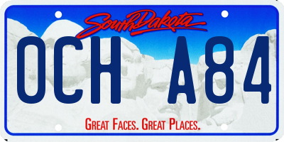 SD license plate 0CHA84