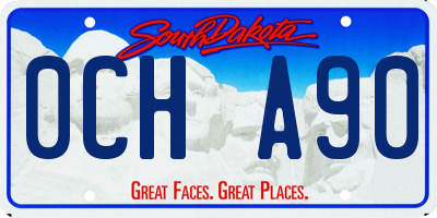SD license plate 0CHA90