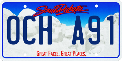 SD license plate 0CHA91