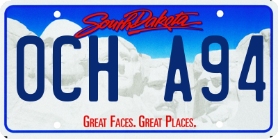 SD license plate 0CHA94
