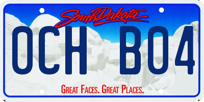 SD license plate 0CHB04