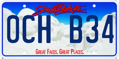 SD license plate 0CHB34