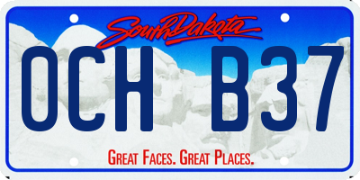 SD license plate 0CHB37