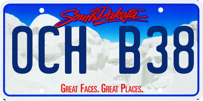 SD license plate 0CHB38