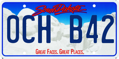 SD license plate 0CHB42