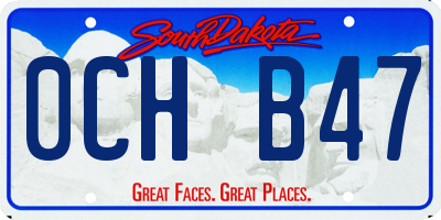 SD license plate 0CHB47