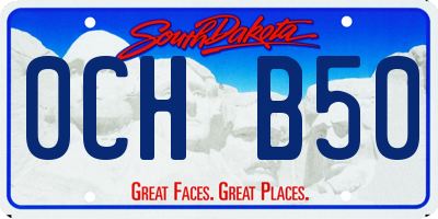 SD license plate 0CHB50