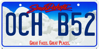 SD license plate 0CHB52