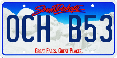 SD license plate 0CHB53