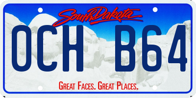 SD license plate 0CHB64