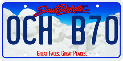 SD license plate 0CHB70