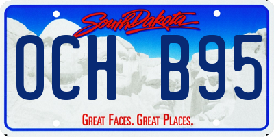 SD license plate 0CHB95