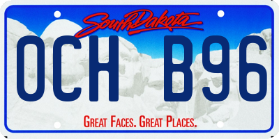 SD license plate 0CHB96