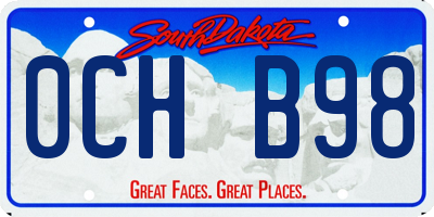 SD license plate 0CHB98