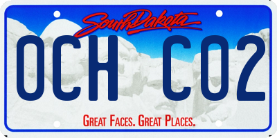SD license plate 0CHC02