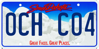 SD license plate 0CHC04