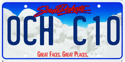 SD license plate 0CHC10