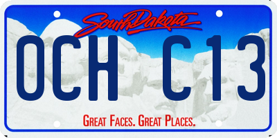 SD license plate 0CHC13