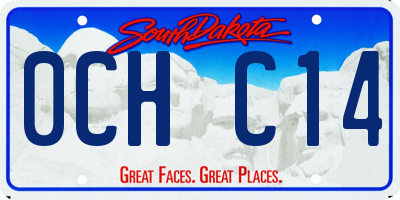 SD license plate 0CHC14